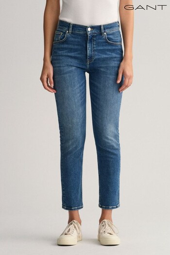GANT Womens Blue Cropped Slim Jeans (D41325) | £120