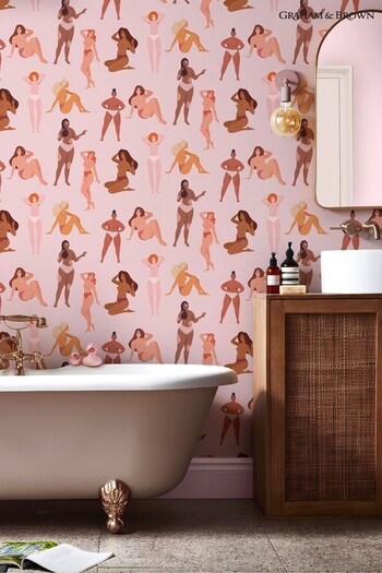 Graham & Brown Pink Coppafeel Simply the Breast Wallpaper Wallpaper (D41335) | £40