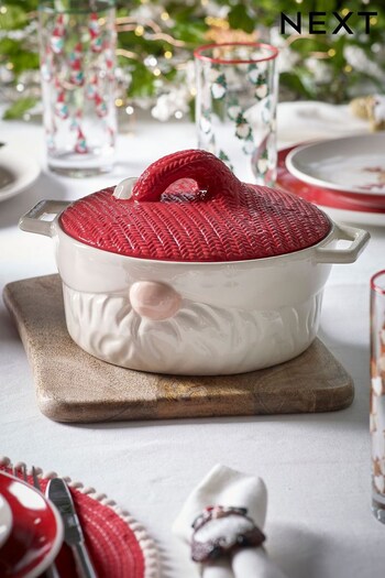 Red Christmas Santa Casserole Dish (D41401) | £26