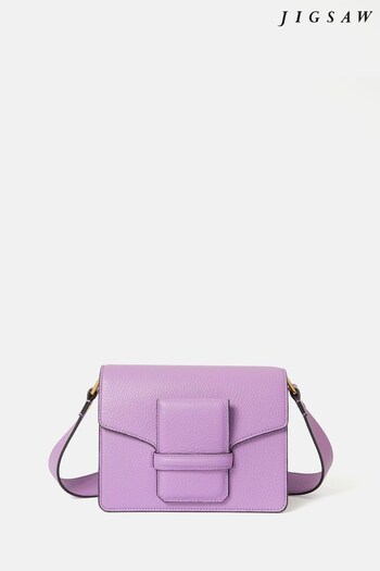 Jigsaw Purple Ada Leather Cross-Body Bag (D41650) | £175
