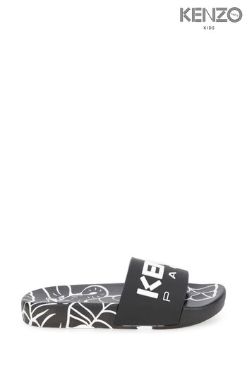 Kenzo Kids Black Logo Sliders (D41707) | £78 - £86