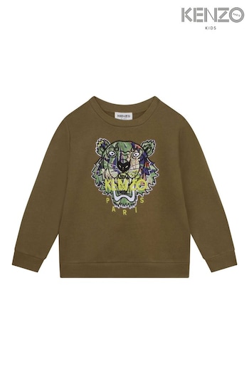 KENZO KIDS Tiger Print Logo Sweatshirt (D41712) | £115 - £178