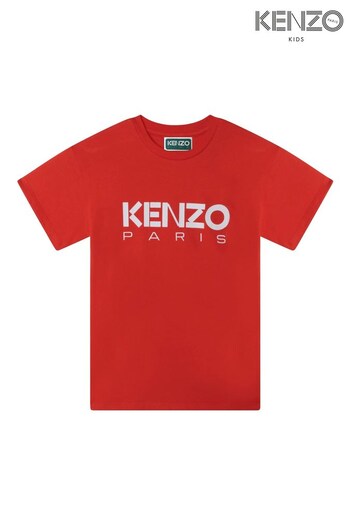 KENZO KIDS Red Paris Logo T-Shirt (D41716) | £22 - £24
