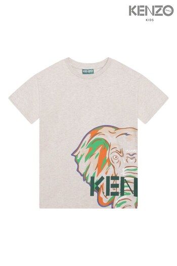 KENZO KIDS Pink Elephant Print Logo T-Shirt (D41718) | £63 - £73