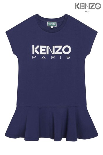 KENZO KIDS Paris Logo Peplum Dress (D41730) | £86 - £96