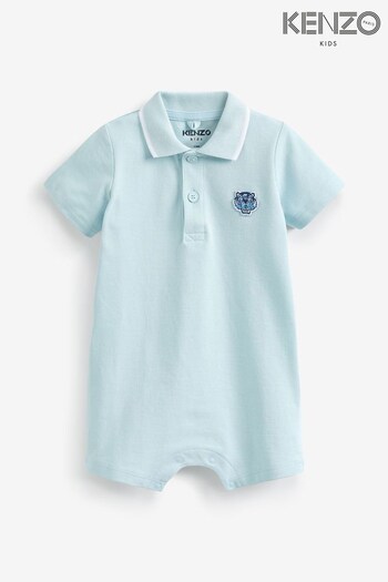 KENZO KIDS Baby Blue Polo Logo Romper (D41738) | £36 - £40
