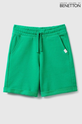 Benetton Boys Logo Drawstring Bermuda jean Shorts (D41821) | £16