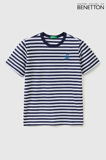 Benetton Recreation Striped Logo T-Shirt (D41833) | £14