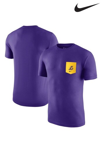 Nike Purple Los Angeles Lakers Vs Pocket T-Shirt (D41991) | £30
