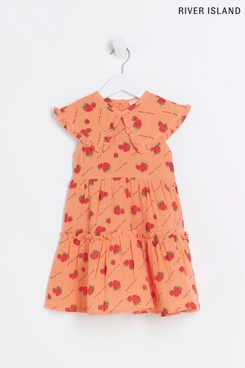 River Island Pink Strawberry Girls Dress (D42079) | £25