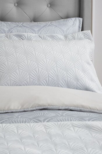 Catherine Lansfield Set of 2 Grey Art Deco Pearl Pillowcases (D42134) | £20