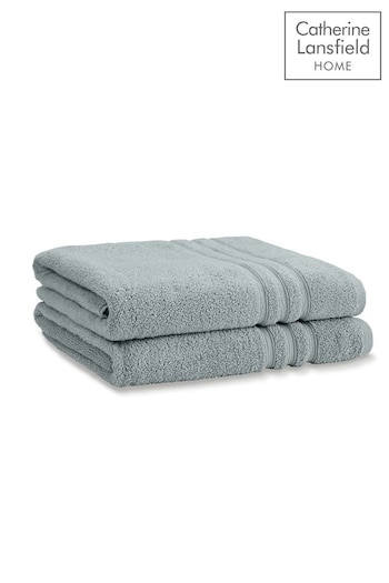 Catherine Lansfield Green Zero Twist Towels Set of 2 (D42138) | £26