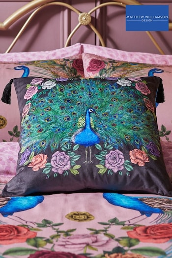 Matthew Williamson Black Peacock Bloom Cushion (D42146) | £50