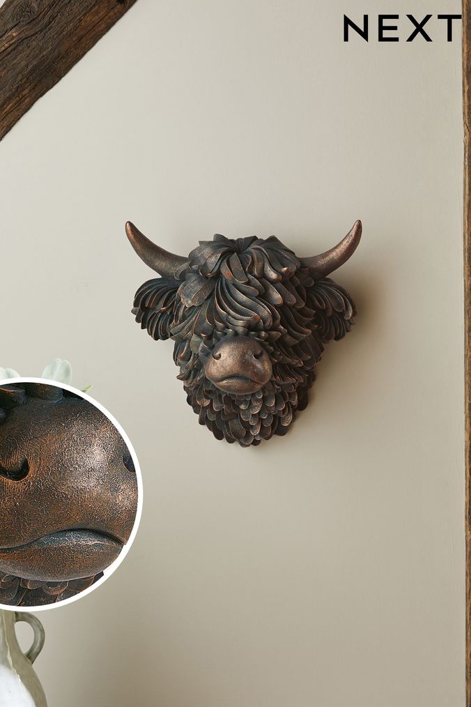 Bronze Hamish The Highland Cow Wall Art (D42381) | £55