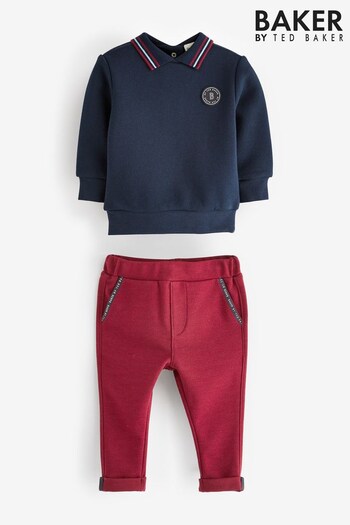 Baker by Ted Baker Navy Collar Sweater and Joggers Set (D42453) | £38 - £40