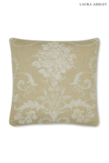 Laura Ashley Gold Josette Woven Feather Filled Cushion (D42512) | £55