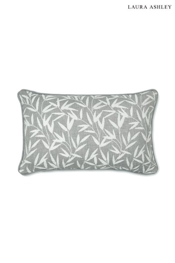 Laura Ashley Steel Willow Leaf Feather FIlled Cushion (D42584) | £45