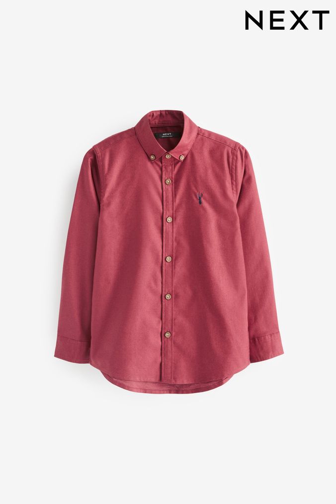 Plum Purple Long Sleeve Oxford Shirt (3-16yrs) (D42763) | £12 - £17