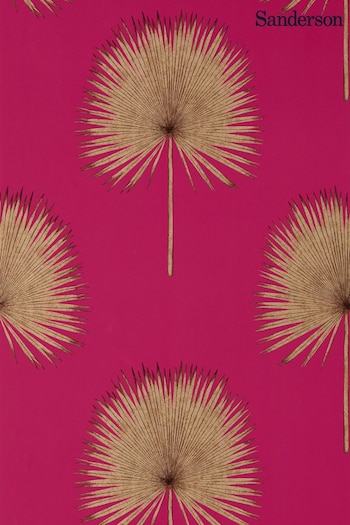 Sanderson Pink Fan Palm Wallpaper (D42870) | £64