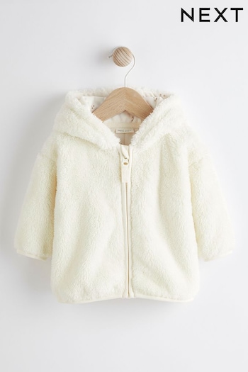 Ecru Baby Cosy Teddy Borg Fleece Bear Jacket (0mths-2yrs) (D43148) | £14 - £15