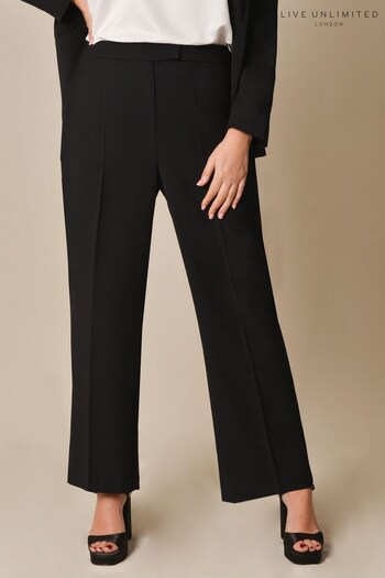 Live Unlimited Curve Woven Straight Leg Tailored Trousers With Shorter Length (D43187) | £79