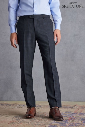 Blue Regular Fit Check Signature Suit: Trousers (D43264) | £90