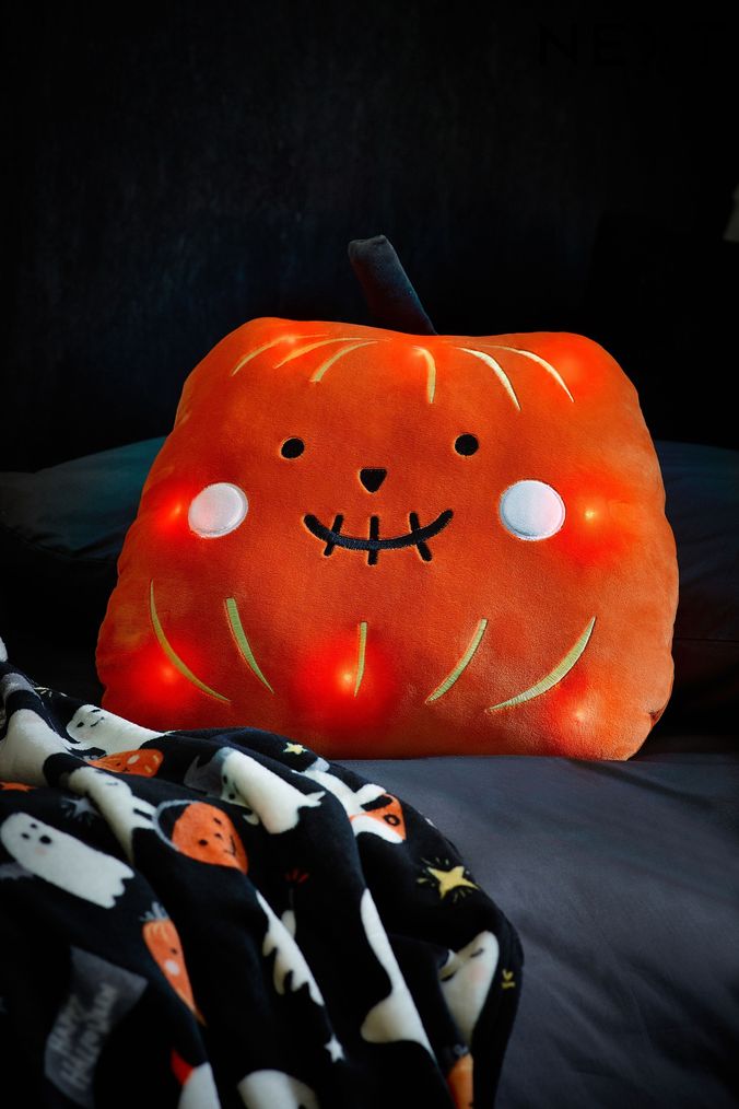 Orange Halloween Pumpkin Cushion (D43337) | £21