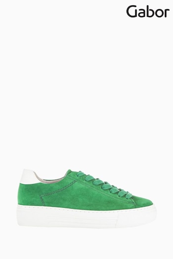 Gabor Green Camrose Suede Trainers (D43420) | £95