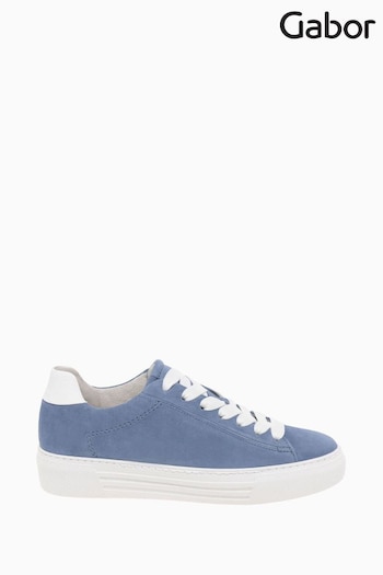 Gabor Blue Camrose Suede Trainers (D43421) | £95