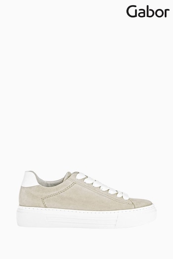 Gabor Natural Camrose Suede Trainers (D43422) | £95
