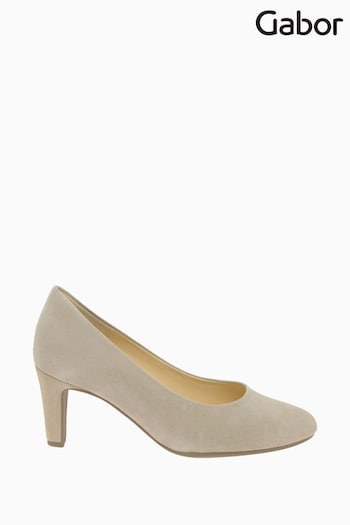 Gabor Natural Edina Desert Suede Court Shoes (D43425) | £90