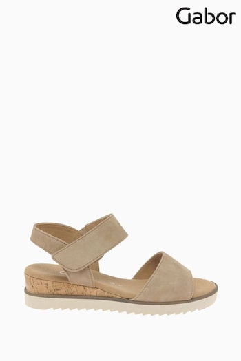 Gabor Natural Raynor Suede Sandals (D43453) | £85