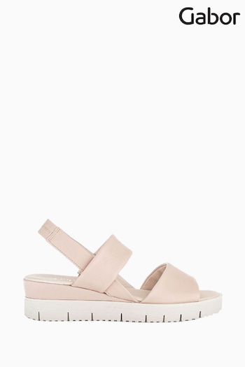 Gabor Pink Gavell Rose Leather Open Toe Sandals (D43455) | £90