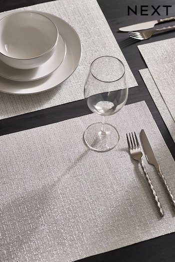 Silver Metallic PVC Placemats (D43460) | £10