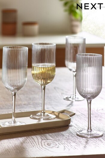 Clear Hollis Glassware Set of 4 Wine Glasses (D43479) | £26