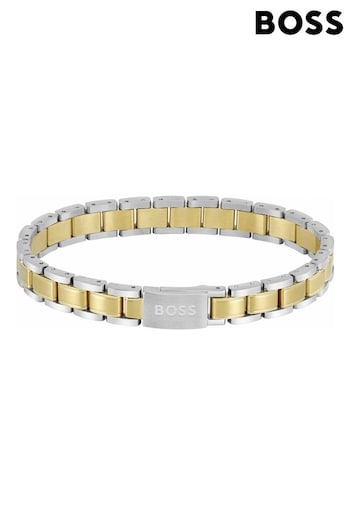 BOSS Silver Jewellery Gents  Metal Link Essentials Bracelet (D43648) | £99