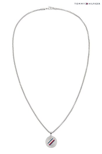 Tommy Hilfiger Jewellery Gents Silver Tone Casual Necklace (D43654) | £69