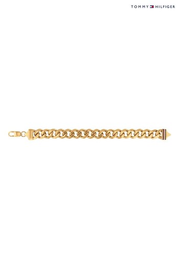 Tommy Hilfiger Jewellery Gents Gold Tone Chain Link Bracelet (D43656) | £89