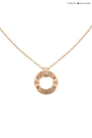 Tommy Hilfiger Jewellery Ladies Pink Hardware Necklace (D43675) | £69