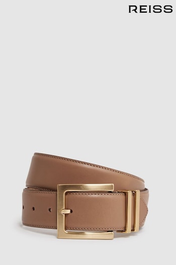 Reiss Camel/Taupe Brompton Leather Belt (D43713) | £88