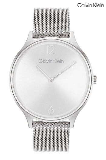 Calvin Klein Ladies Silver Tone 2H Mesh Timeless Watch (D43820) | £129