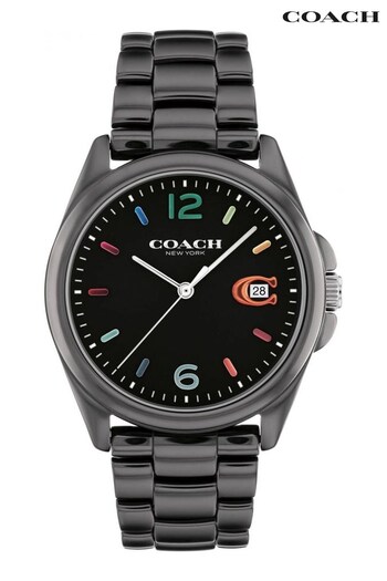 COACH Ladies Black Greyson Watch (D43855) | £225