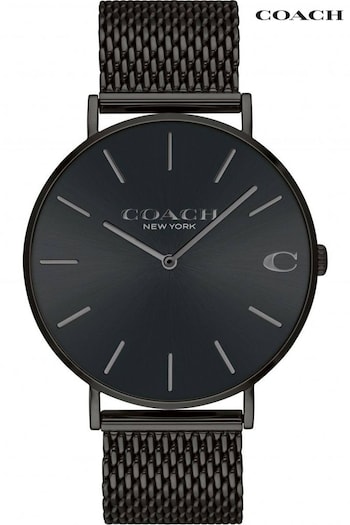 COACH Gents Charles Black Watch (D43892) | £125