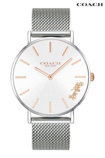 COACH Ladies Silver Tone Perry Watch (D43894) | £125