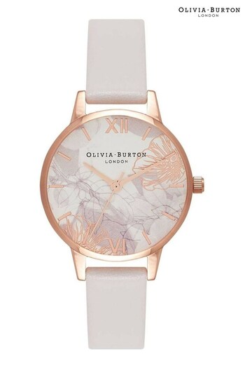 Olivia Burton Ladies White Abstract Florals Watch (D43897) | £79
