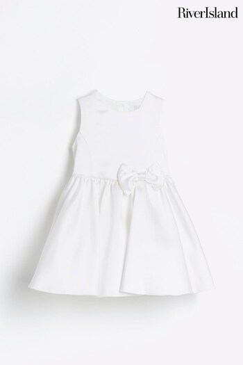 River Island Girls White Ivory Bridesmaid Dress (D43979) | £35
