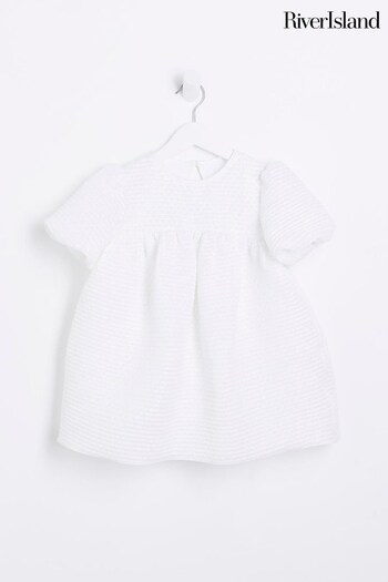 River Island Girls White Bubble Smock Dress (D43982) | £25