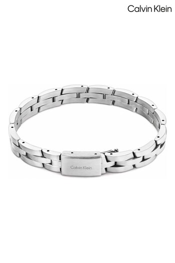 Calvin Klein Jewellery Gents Silver Tone Stainless Steel Industrial Link Family Bracelet (D44016) | £99