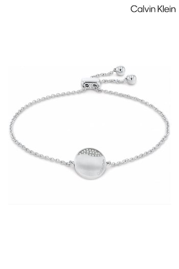 Calvin Klein Jewellery Ladies Silver Tone Stainless Steel Minimal Circular Family Bracelet (D44060) | £79