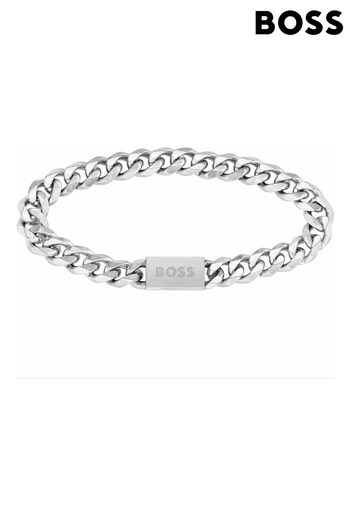 BOSS Silver Jewellery Gents  Chain Link Bracelet (D44402) | £59